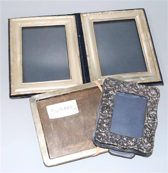 Two silver photo frames